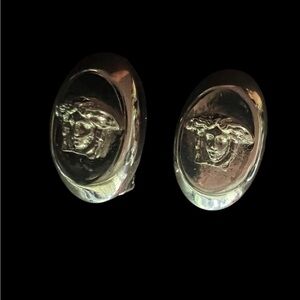 Versace Classic Medusa Silver Clip-On Earrings